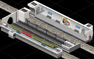 Trainset on underground station